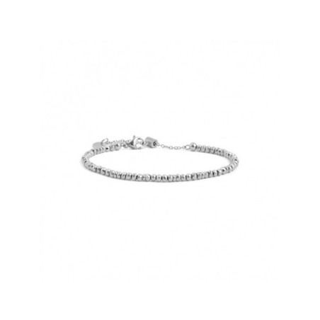 Bracciale Unisex Marlù 2BR0082 in Acciaio con Ematite Cubica Argento