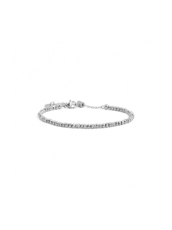 Bracciale Unisex Marlù 2BR0082 in Acciaio con Ematite Cubica Argento