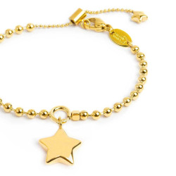 Bracciale Donna Marlù 18BR219G catena a sfere con stella Oro