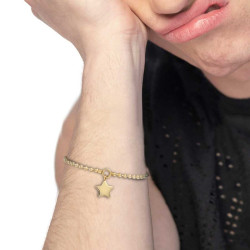 Bracciale Donna Marlù 18BR219G catena a sfere con stella Oro