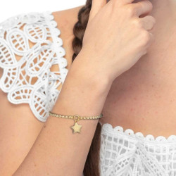 Bracciale Donna Marlù 18BR219G catena a sfere con stella Oro
