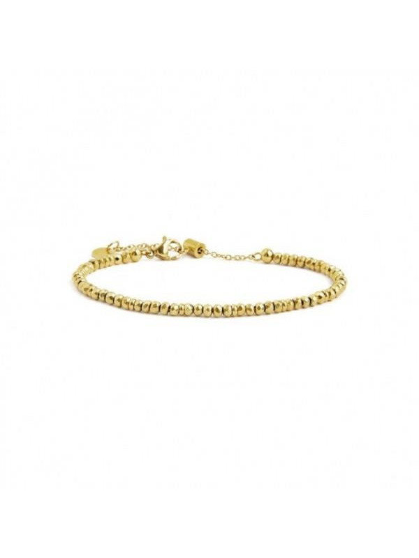 Bracciale Unisex Marlù 2BR0082G in Acciaio con Ematite Colore Oro
