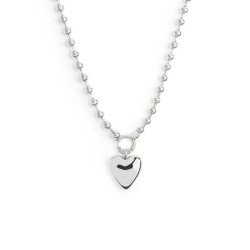Collana Donna Marlù 18CN125 catena a sfere con cuore Silver