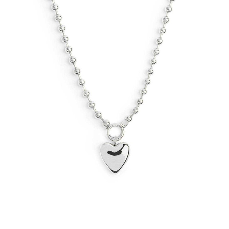 Collana Donna Marlù 18CN125 catena a sfere con cuore Silver