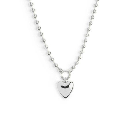 Collana Donna Marlù 18CN125 catena a sfere con cuore Silver