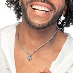 Collana Donna Marlù 18CN125 catena a sfere con cuore Silver