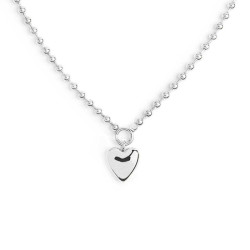 Collana Donna Marlù 18CN125 catena a sfere con cuore Silver