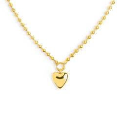 Collana Donna Marlù 18CN125G catena a sfere con cuore Oro