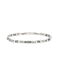 Bracciale Uomo Marlù 2BR0079 in Acciaio con Onice ed Ematite Cromata e Antracite