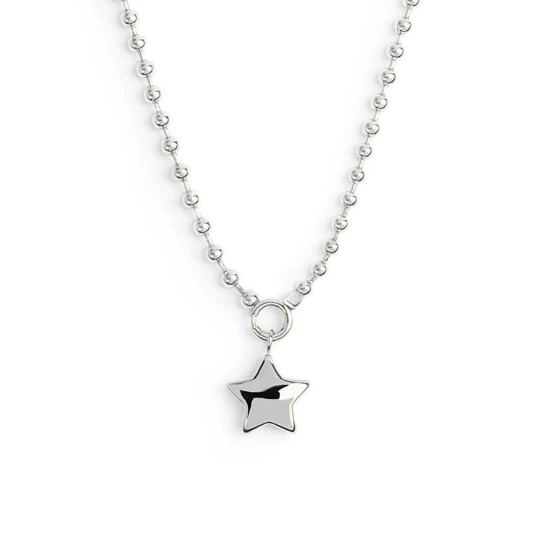 Collana Donna Marlù 18CN126 catena a sfere con stella Silver