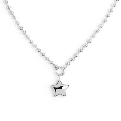 Collana Donna Marlù 18CN126 catena a sfere con stella Silver