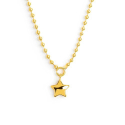 Collana Donna Marlù 18CN126G catena a sfere con stella Oro