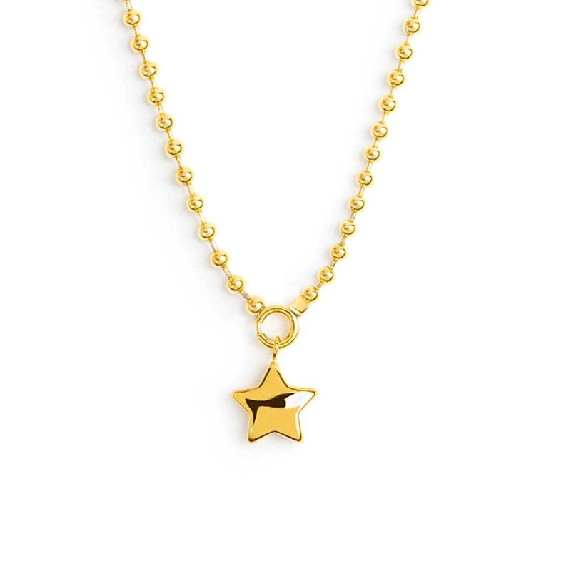 Collana Donna Marlù 18CN126G catena a sfere con stella Oro