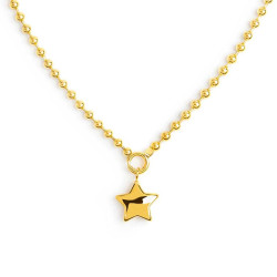 Collana Donna Marlù 18CN126G catena a sfere con stella Oro