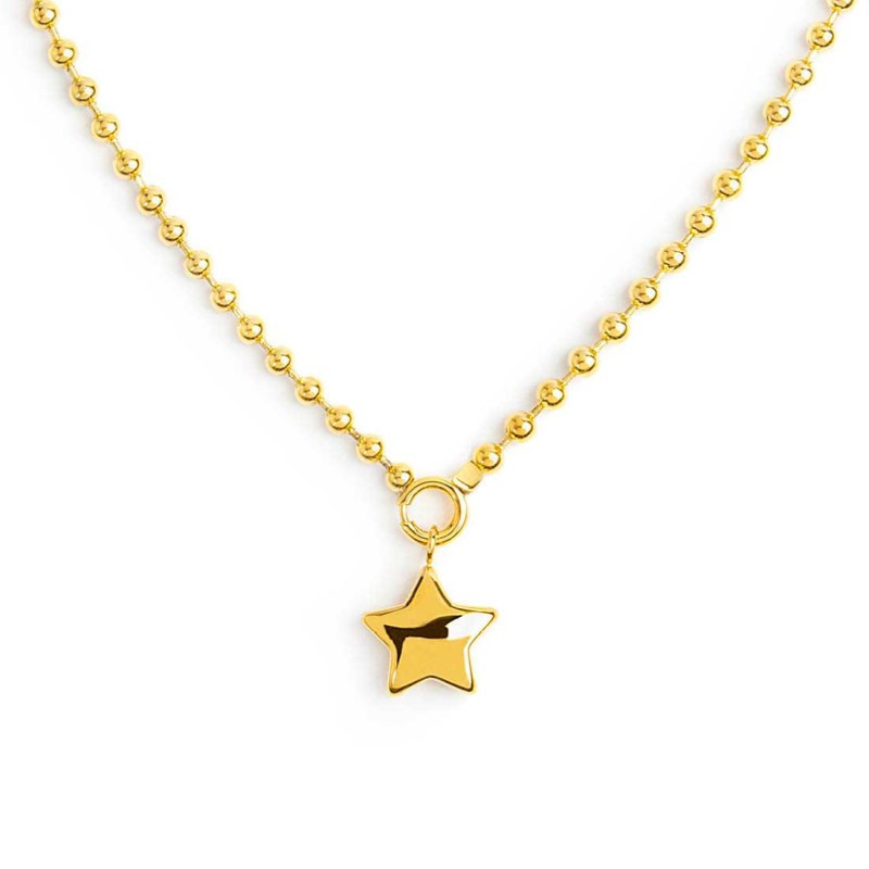 Collana Donna Marlù 18CN126G catena a sfere con stella Oro