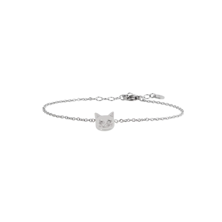 Bracciale Donna Marlù Time To 18BR088 in Acciaio Colore Argento con Gatto