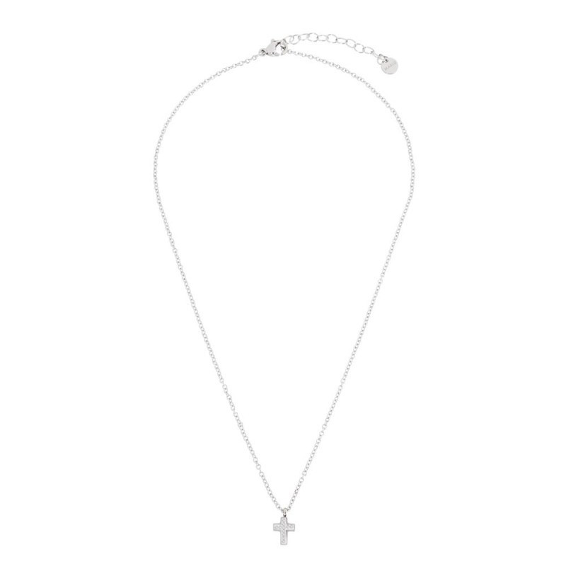 Collana Donna Marlù 18CN046 croce con cristalli Silver