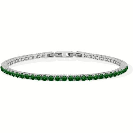 Bracciale Uomo Liujo MLJ557 Tennis Pietre Verdi