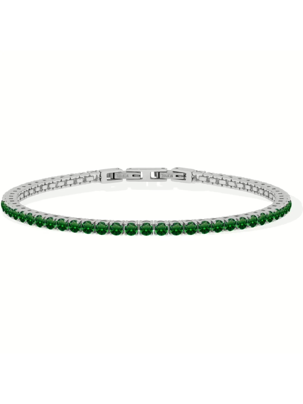 Bracciale Uomo Liujo MLJ557 Tennis Pietre Verdi