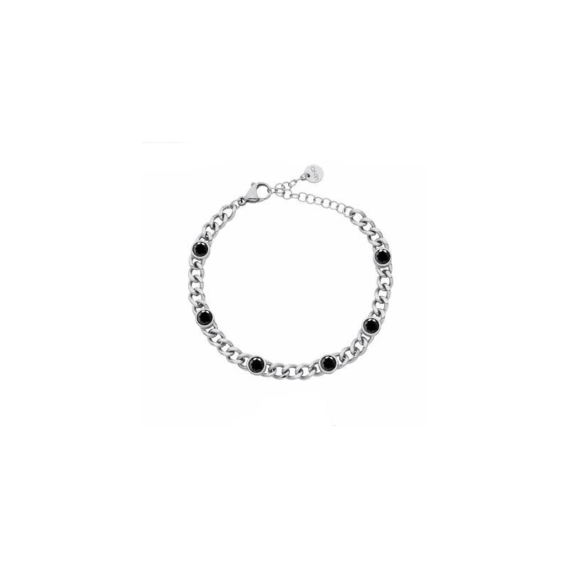 Bracciale Uomo Liujo MLJ609 Catena Acciaio Nero