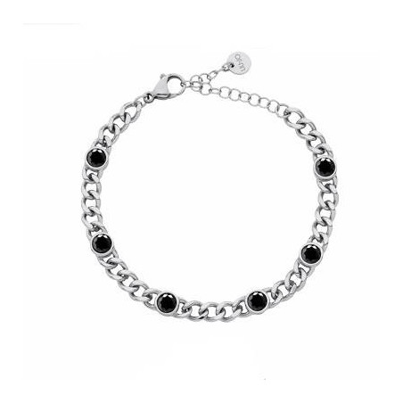 Bracciale Uomo Liujo MLJ609 Catena Acciaio Nero