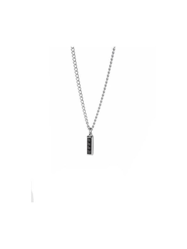 Collana Uomo LiuJo MLJ615 Acciaio con Zirconi Neri