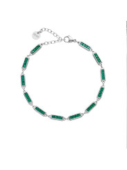 Bracciale Uomo Liujo MLJ620 Catena Acciaio Pietre Verdi