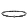 Bracciale Uomo Liujo MLJ623 Catena Acciaio con Pietre Nere