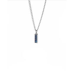 copy of Collana Uomo LiuJo MLJ615 Acciaio con Zirconi Neri