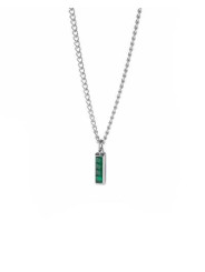 copy of copy of copy of Collana Uomo LiuJo MLJ615 Acciaio con Zirconi Neri