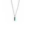 Collana Uomo LiuJo MLJ619 Acciaio con Zircone Verde