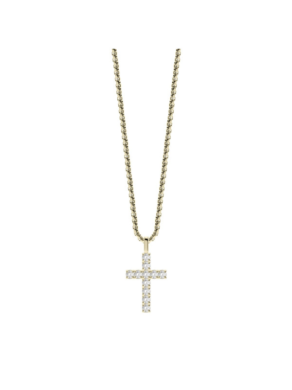 copy of copy of copy of copy of copy of Collana Uomo LiuJo MLJ615 Acciaio con Zirconi Neri