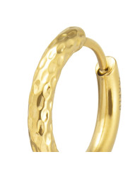 copy of copy of Mono Orecchino Marlù 33OR0110G cerchio 1,5 cm trama diamantata pvd oro