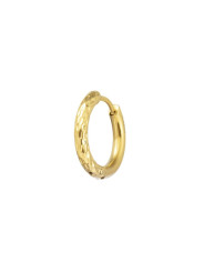 copy of copy of Mono Orecchino Marlù 33OR0110G cerchio 1,5 cm trama diamantata pvd oro
