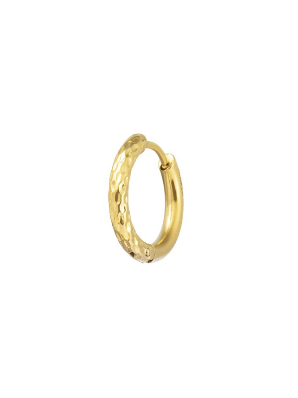 Mono Orecchino Unisex Marlù 33OR0111G a cerchio 1,7 cm trama diamantata Oro