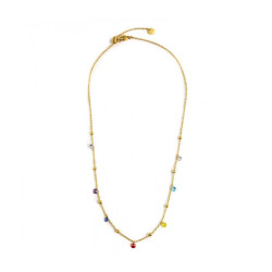 Collana Donna Marlù Be Woman 2CO0064G-W in Acciaio Pvd Oro con Sfere Colorate