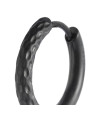Mono Orecchino Unisex Marlù 33OR0111N a cerchio 1,7 cm trama diamantata Nero