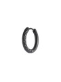 Mono Orecchino Unisex Marlù 33OR0111N a cerchio 1,7 cm trama diamantata Nero