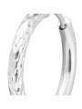 Mono Orecchino Unisex Marlù 33OR0112 a cerchio 2,1 cm trama diamantata Silver
