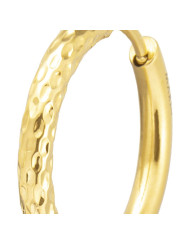 copy of copy of copy of copy of copy of Mono Orecchino Marlù 33OR0110G cerchio 1,5 cm trama diamantata pvd oro