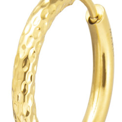 Mono Orecchino Unisex Marlù 33OR0112G a cerchio 2,1 cm trama diamantata Oro