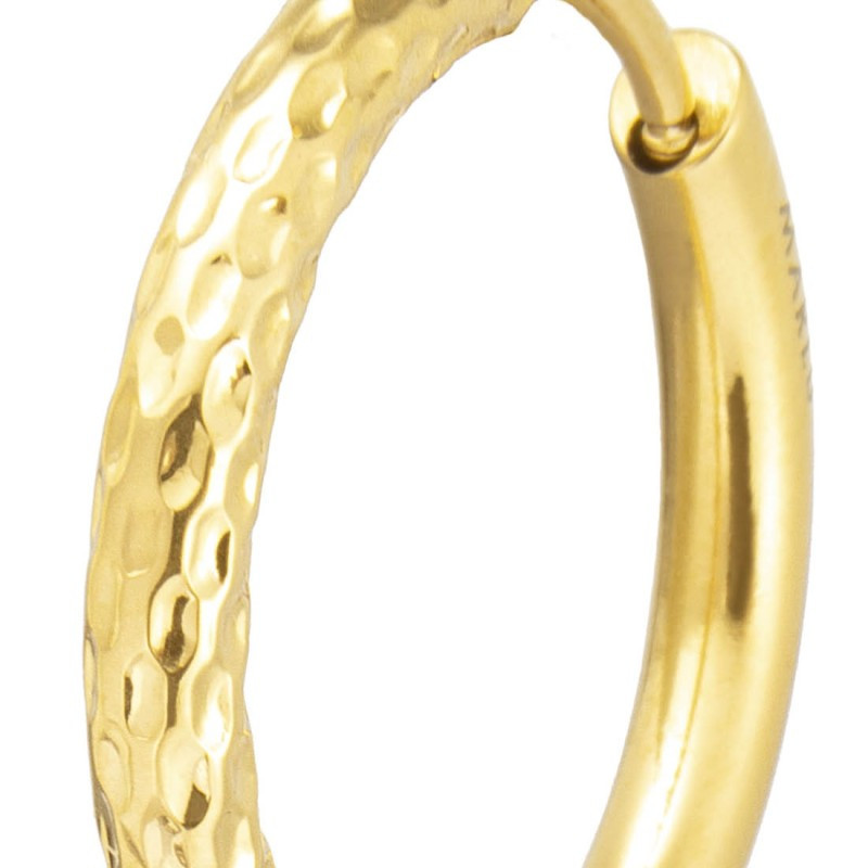 copy of copy of copy of copy of copy of Mono Orecchino Marlù 33OR0110G cerchio 1,5 cm trama diamantata pvd oro