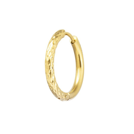 copy of copy of copy of copy of copy of Mono Orecchino Marlù 33OR0110G cerchio 1,5 cm trama diamantata pvd oro