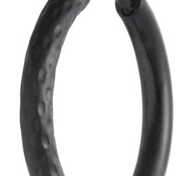 Mono Orecchino Unisex Marlù 33OR0112N a cerchio 2,1 cm trama diamantata Nero