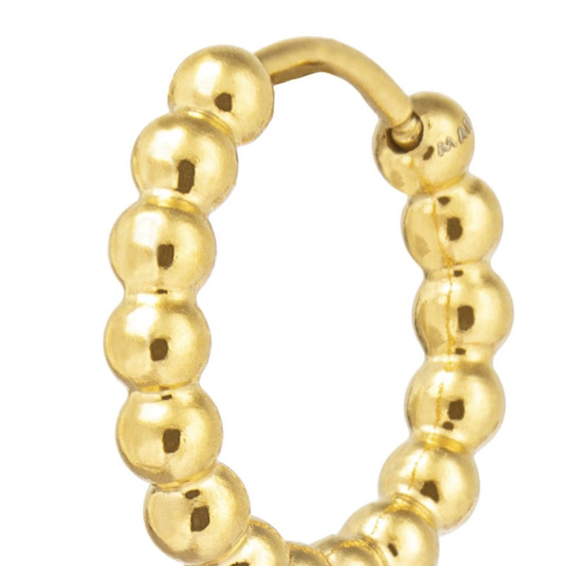 copy of copy of copy of copy of copy of copy of copy of Mono Orecchino Marlù 33OR0110G cerchio 1,5 cm trama diamantata pvd oro