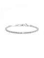 Bracciale Unisex Marlù Tennis 2BR0106-W in Acciaio Silver e Zirconi Bianchi