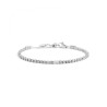 Bracciale Unisex Marlù Tennis 2BR0106-W in Acciaio Silver e Zirconi Bianchi