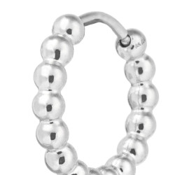 Mono Orecchino Donna Marlù 33OR0113 a cerchio 1,5 cm trama con sfere Silver