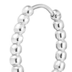 Mono Orecchino Donna Marlù 33OR0114 a cerchio 1,5 cm trama con sfere Silver