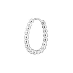Mono Orecchino Donna Marlù 33OR0114 a cerchio 1,5 cm trama con sfere Silver